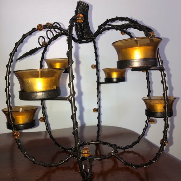 Other - 🎃🕯Rustic Pumpkin 6 Votive Holder🍁 🎃